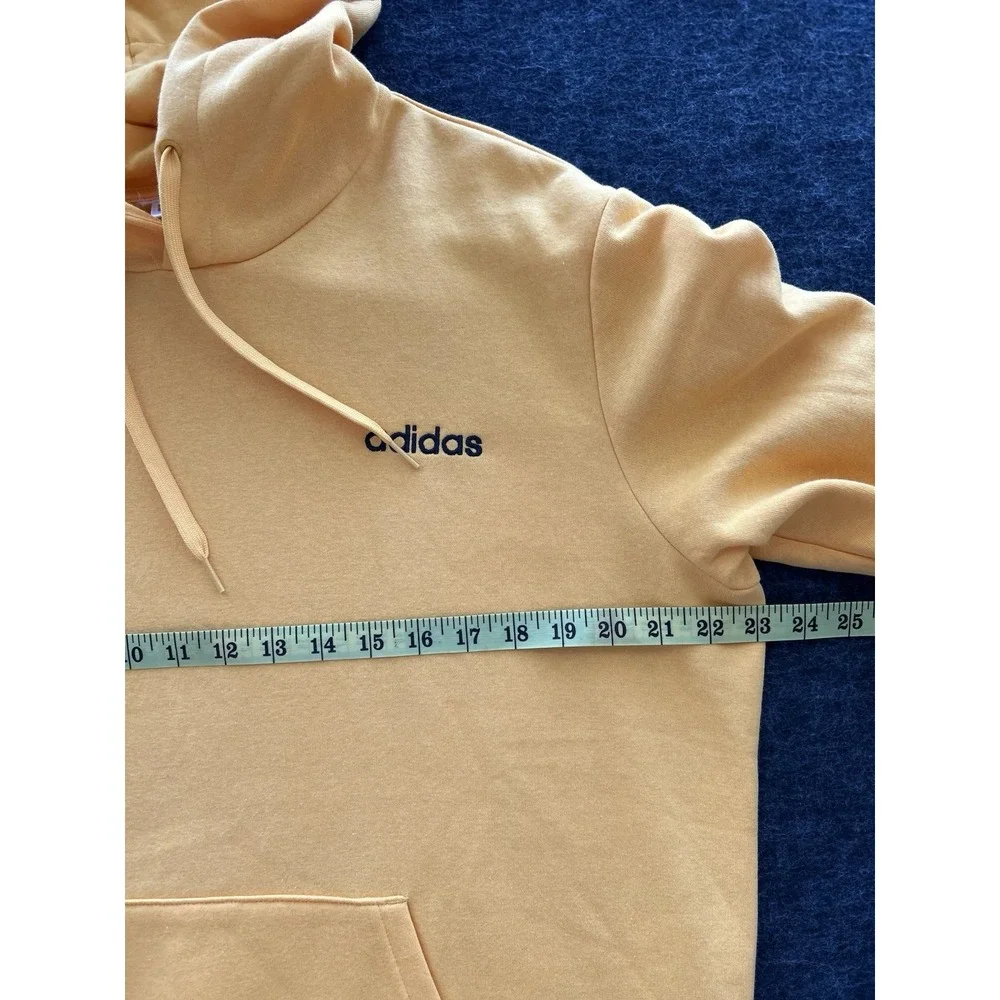 Adidas Men's Pullover Hoodie Sz M/L‎ Gold Yellow Sweatshirt Feel Cozy Fleece